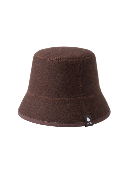 Dark Cacao Humi merino wool sauna hat